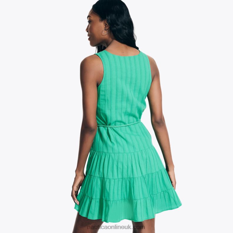 Nautica Tiered V-Neck Dress L6J4L902 Pine Forest Heather Women