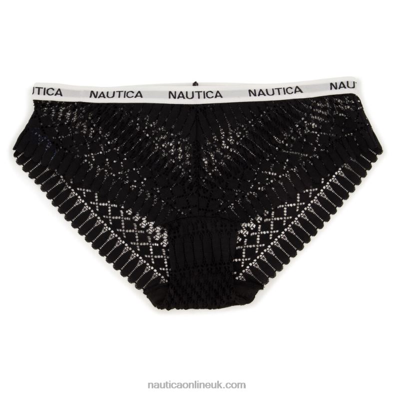 Nautica Jacquard Lace Hipster Briefs 5-Pack L6J4L845 Black Women