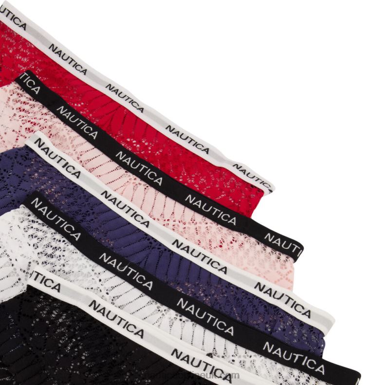 Nautica Jacquard Lace Hipster Briefs 5-Pack L6J4L845 Black Women