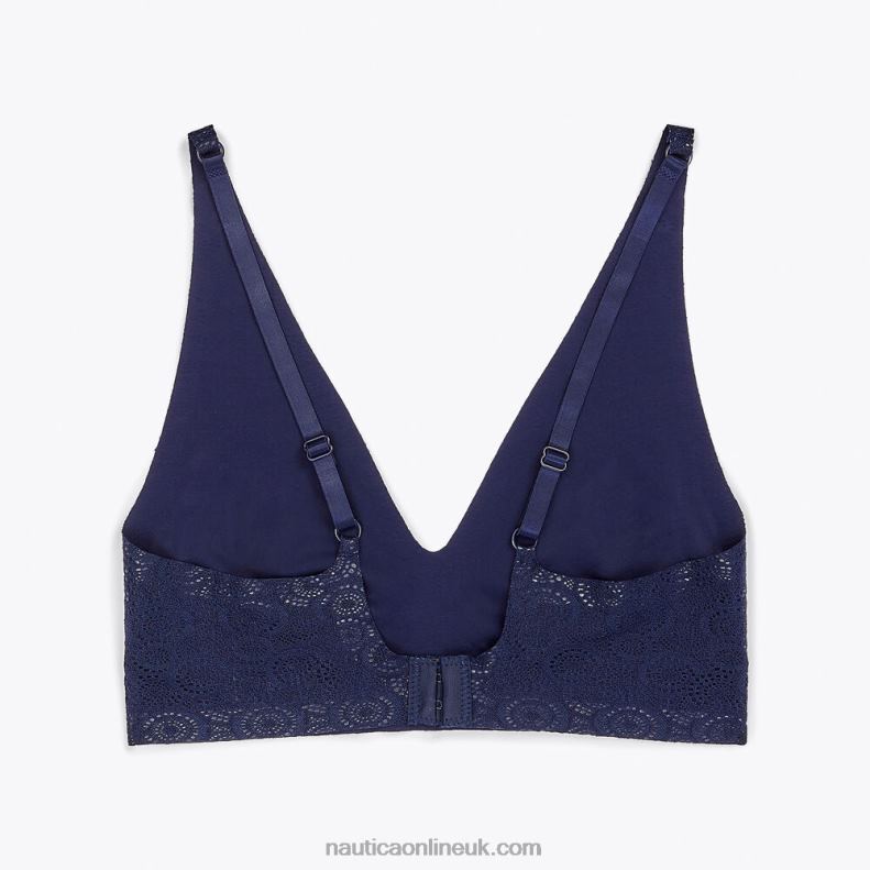 Nautica Lace Laser-Cut Logo Lounge Bra 2-Pack L6J4L1035 Workshirt Blue Women