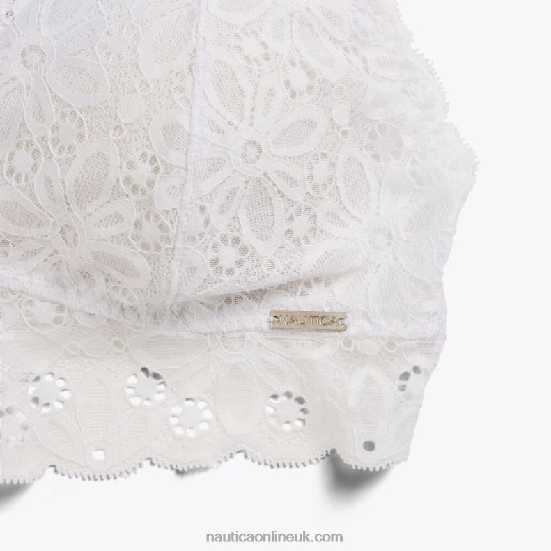 Nautica Lace Racerback Bralette 2-Pack L6J4L973 Antique White Wash Women