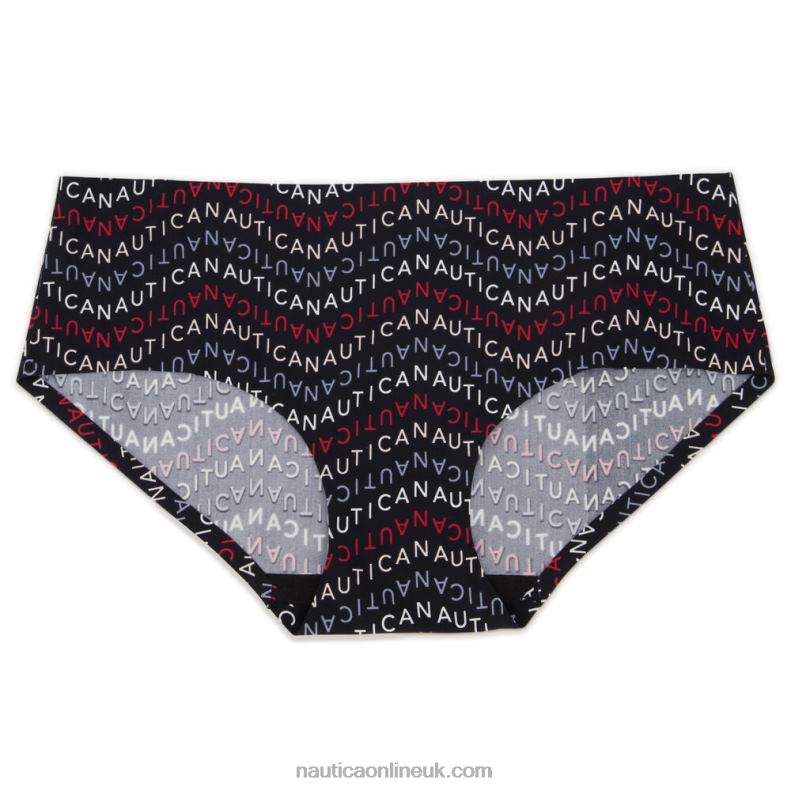 Nautica Laser-Cut Hipster Briefs 5-Pack L6J4L1032 Black Women