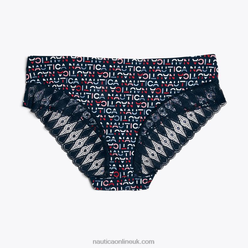 Nautica Laser-Cut Hipster Briefs 5-Pack L6J4L784 Workshirt Blue Women