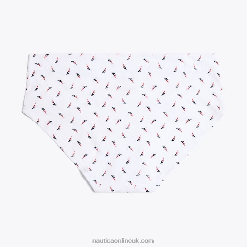 Nautica Logo Printed Hipster Briefs 5-Pack L6J4L800 Workshirt Blue Women