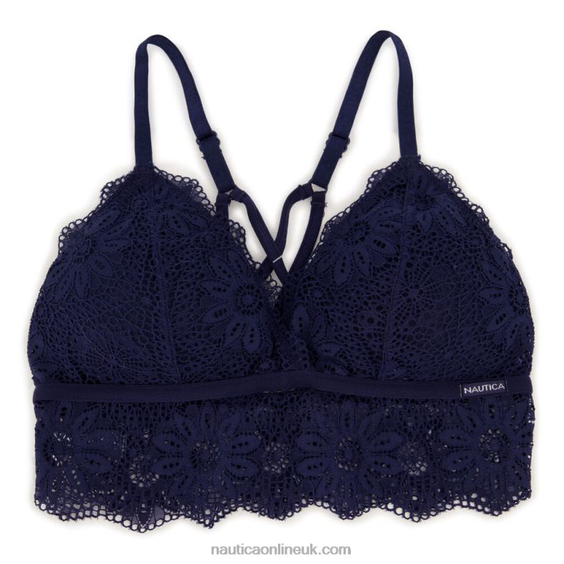 Nautica Longline Crossback Lace Bralettes 2-Pack L6J4L840 Glory Red Women