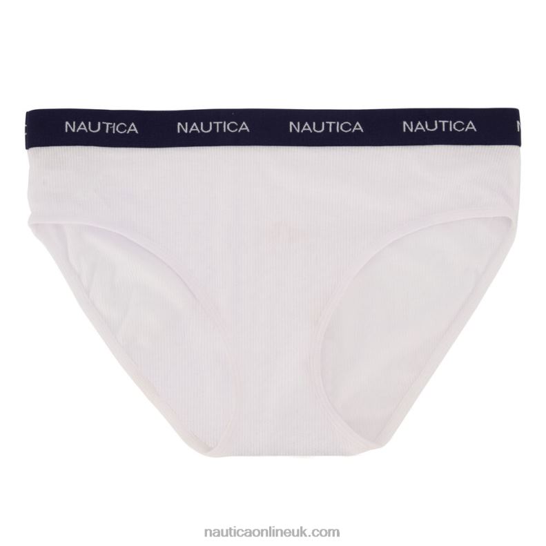 Nautica Ribbed Logo Hipster Briefs 5-Pack L6J4L809 Black Women