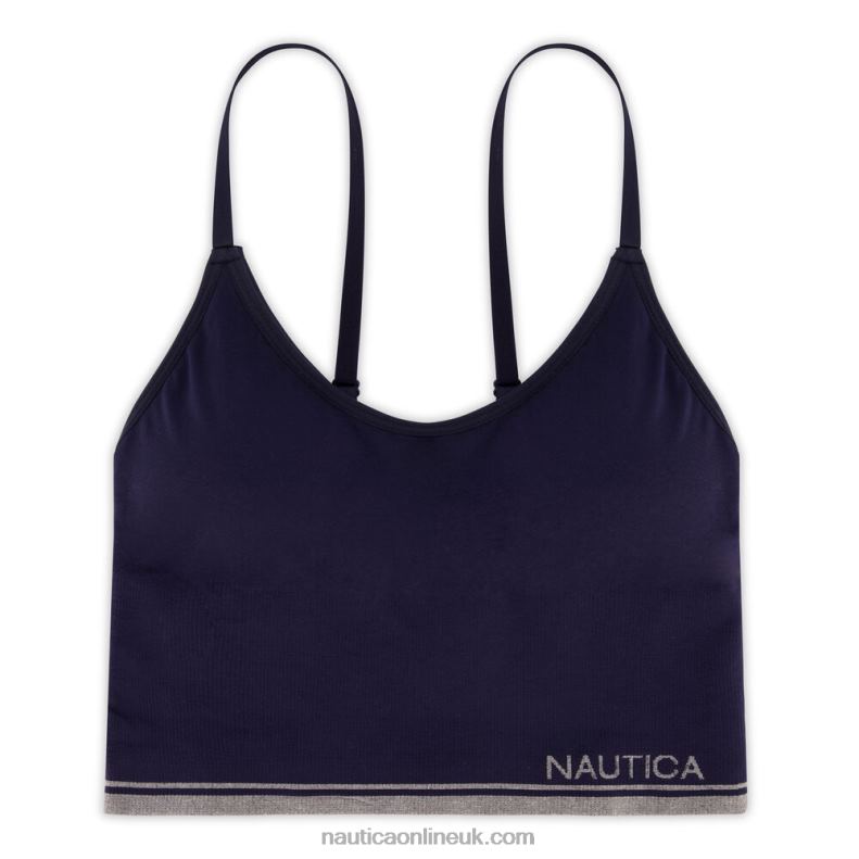 Nautica Seamless Jacquard Stripe And Logo Brami 3-Pack L6J4L828 Workshirt Blue Women