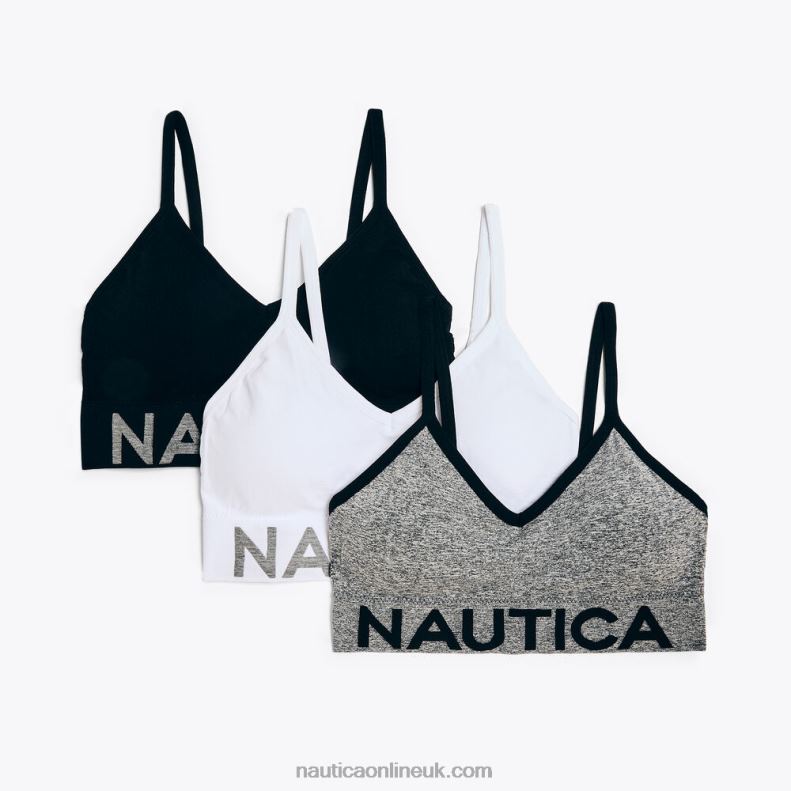 Nautica Seamless Logo Band Bralette 3-Pack L6J4L798 Pale Blue Women