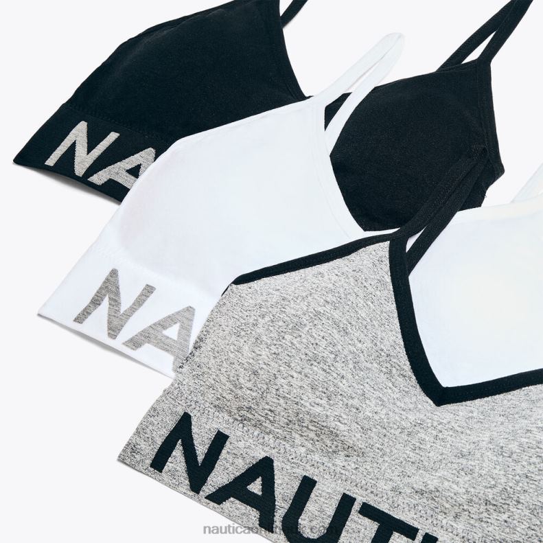 Nautica Seamless Logo Band Bralette 3-Pack L6J4L798 Pale Blue Women