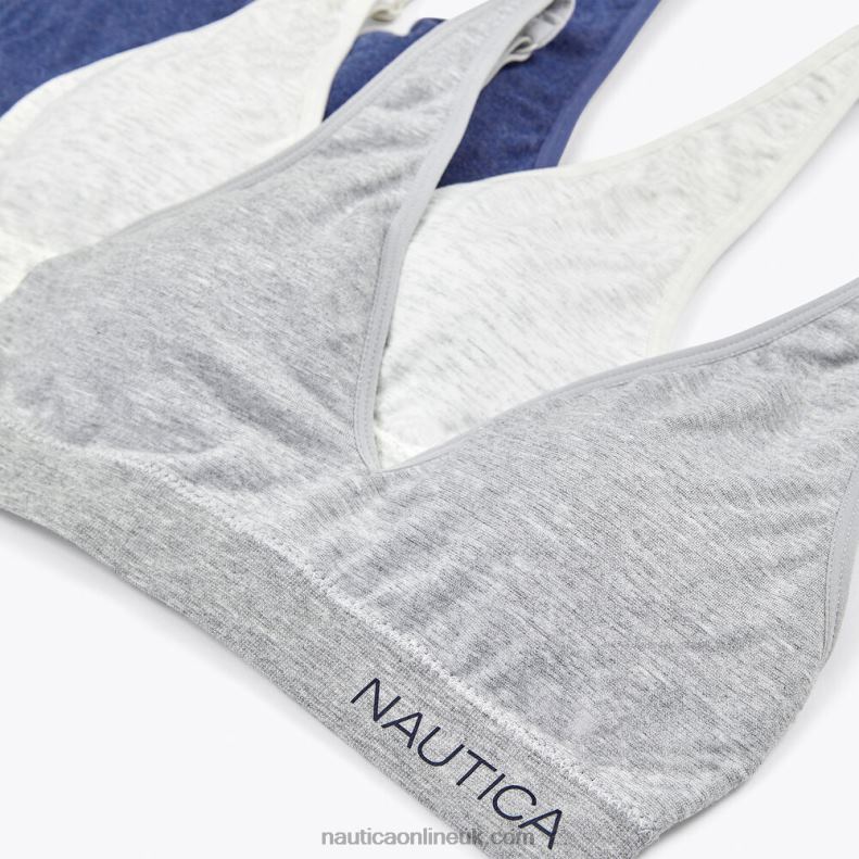 Nautica Seamless Logo Bra 3-Pack L6J4L1004 Angel Blue Women