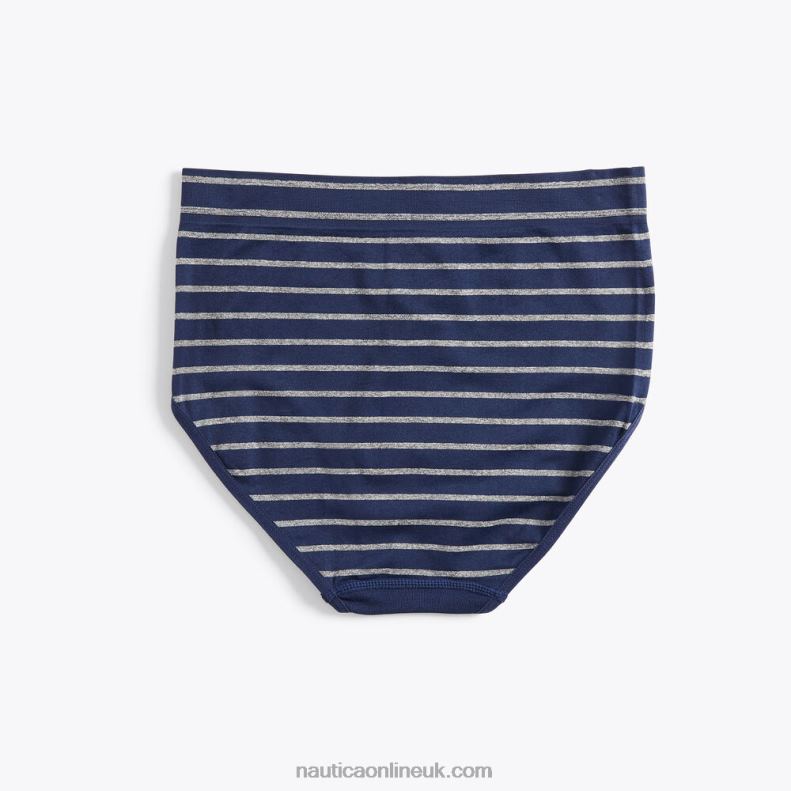 Nautica Seamless Logo Brief 5-Pack L6J4L1040 Antique White Wash Women