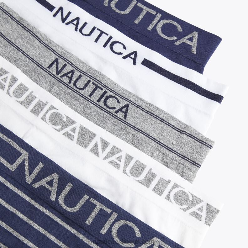 Nautica Seamless Logo Brief 5-Pack L6J4L1040 Antique White Wash Women