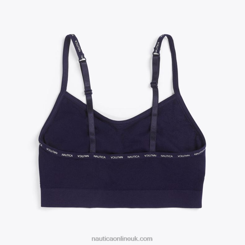 Nautica Seamless Logo Trim Bralette 3-Pack L6J4L833 Workshirt Blue Women