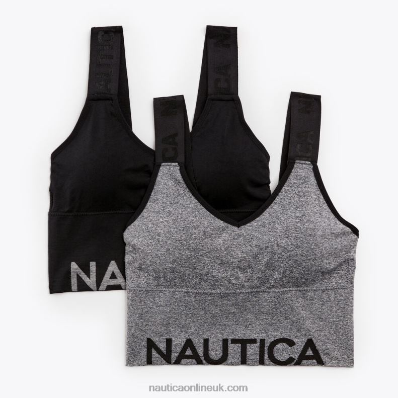 Nautica Seamless Longline Brami 2-Pack L6J4L971 Pale Blue Women