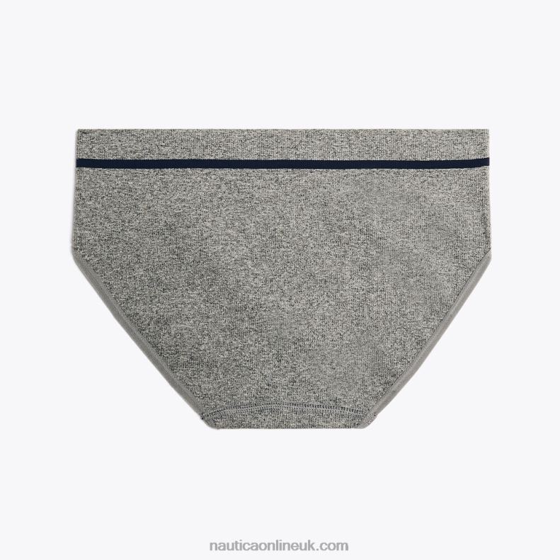 Nautica Seamless Ribbed Logo Hipster Briefs 5-Pack L6J4L779 Antique White Wash Women