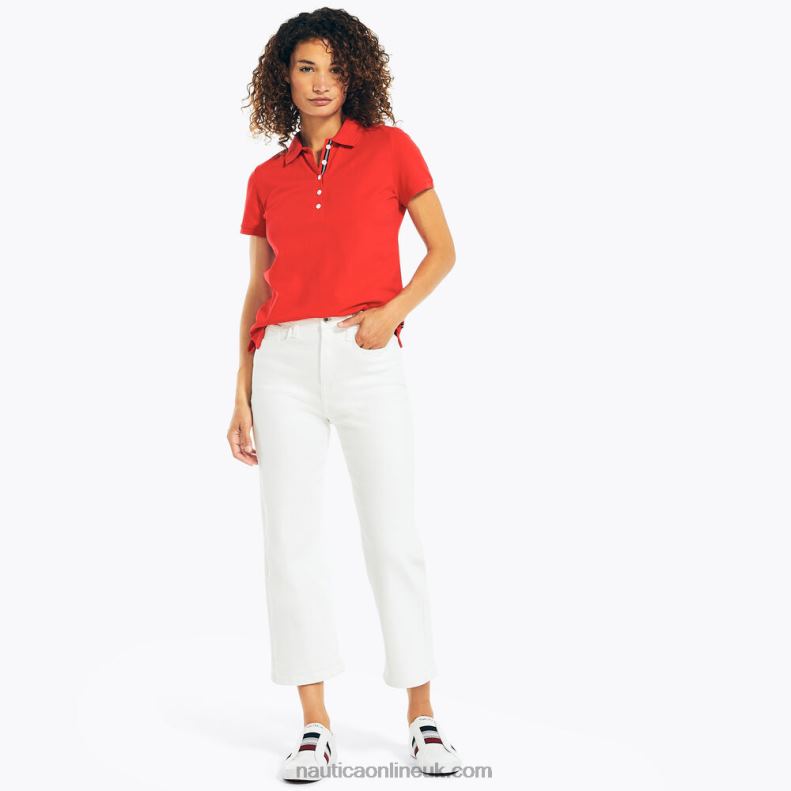 Nautica Jeans Co. High-Rise Wide Leg Crop Denim L6J4L1009 Sail White Women