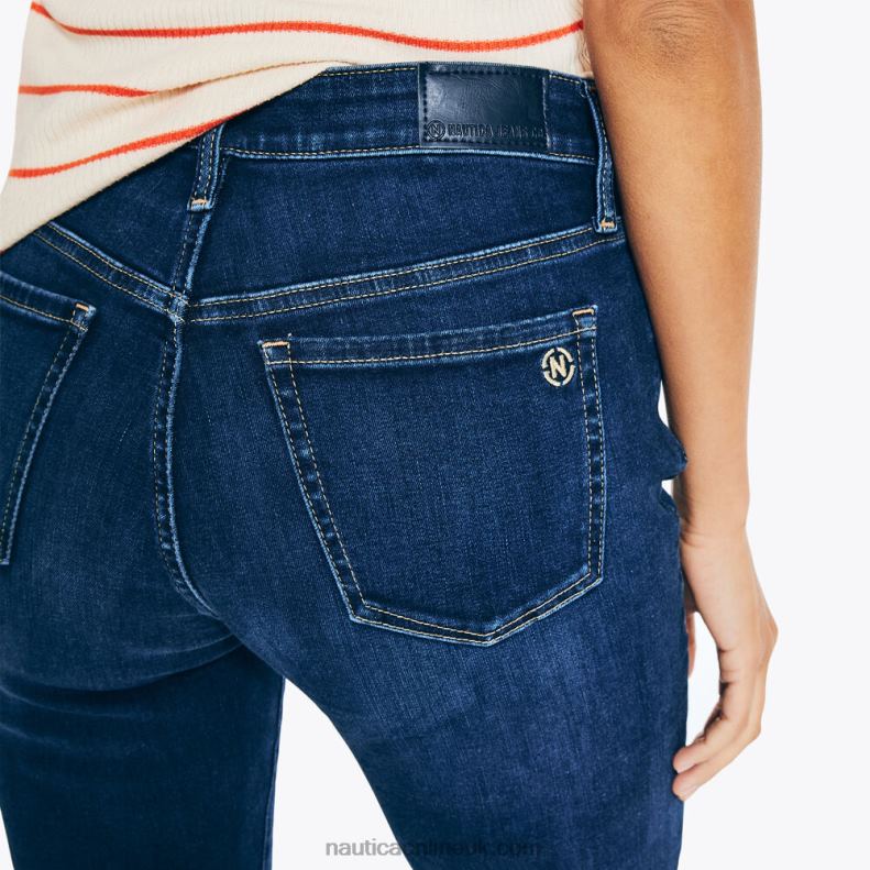 Nautica Jeans Co. True Flex Mid-Rise Skinny Denim L6J4L1049 Sapphire/Pitch Yellow Women