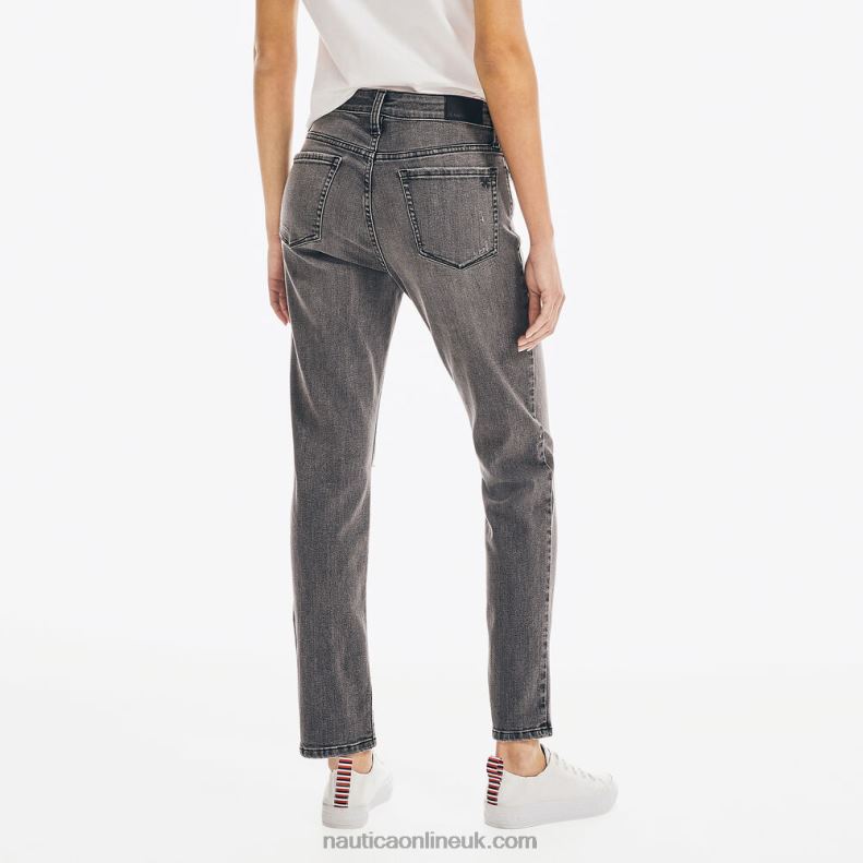 Nautica Jeans Co. True Flex Mid-Rise Straight Denim L6J4L1046 Khaki Wash Women