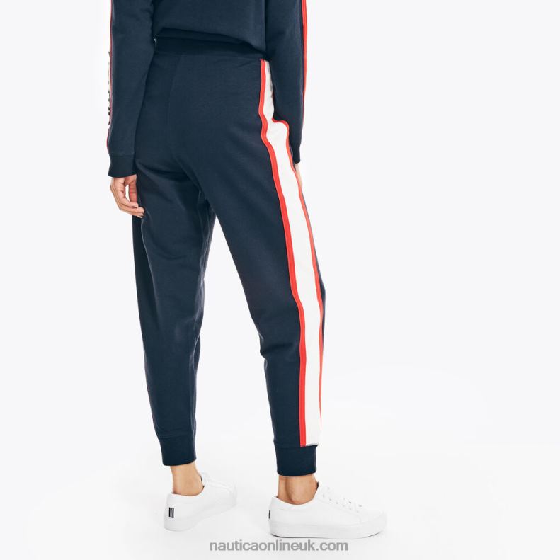 Nautica Colorblock Stretch-Fleece Jogger L6J4L748 Stellar Blue Heather Women