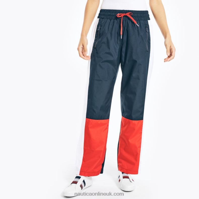 Nautica Reissue Colorblock Pull-On Pant L6J4L968 Stellar Blue Heather Women