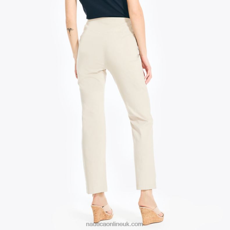 Nautica Slim Fit Pull-On Trouser L6J4L770 Oyster Brown Women