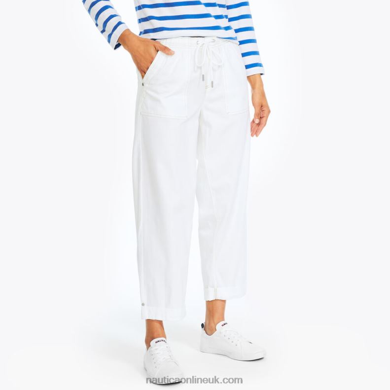 Nautica Sustainably Crafted Pull-On Pant L6J4L740 Bright White Women