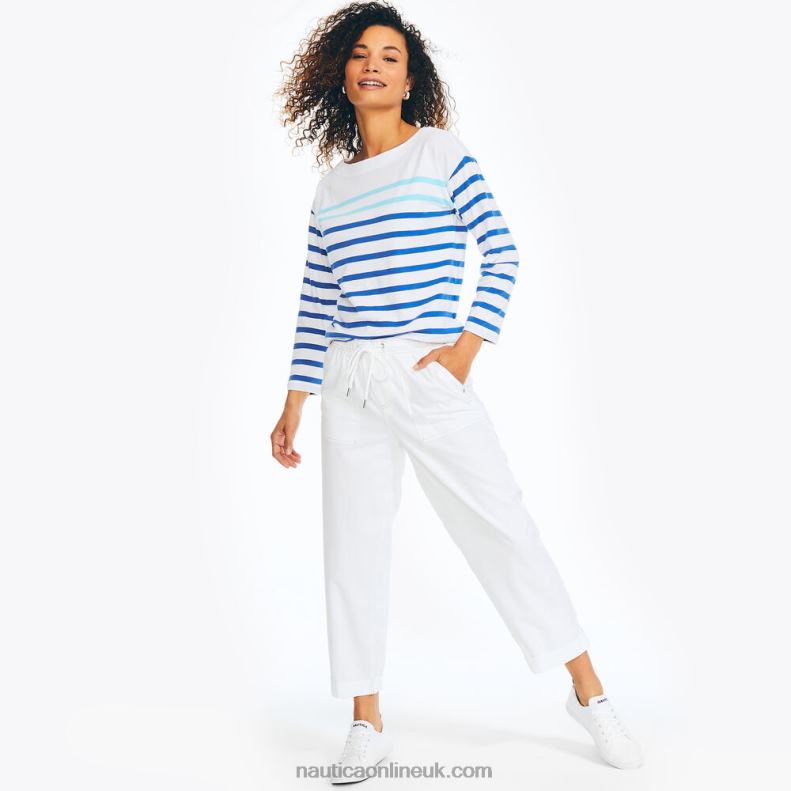Nautica Sustainably Crafted Pull-On Pant L6J4L740 Bright White Women
