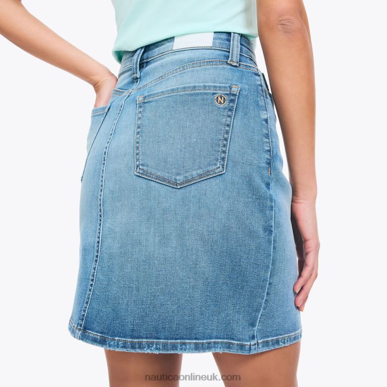 Nautica Jeans Co. True Flex Soft Denim Skirt L6J4L978 Navy Women