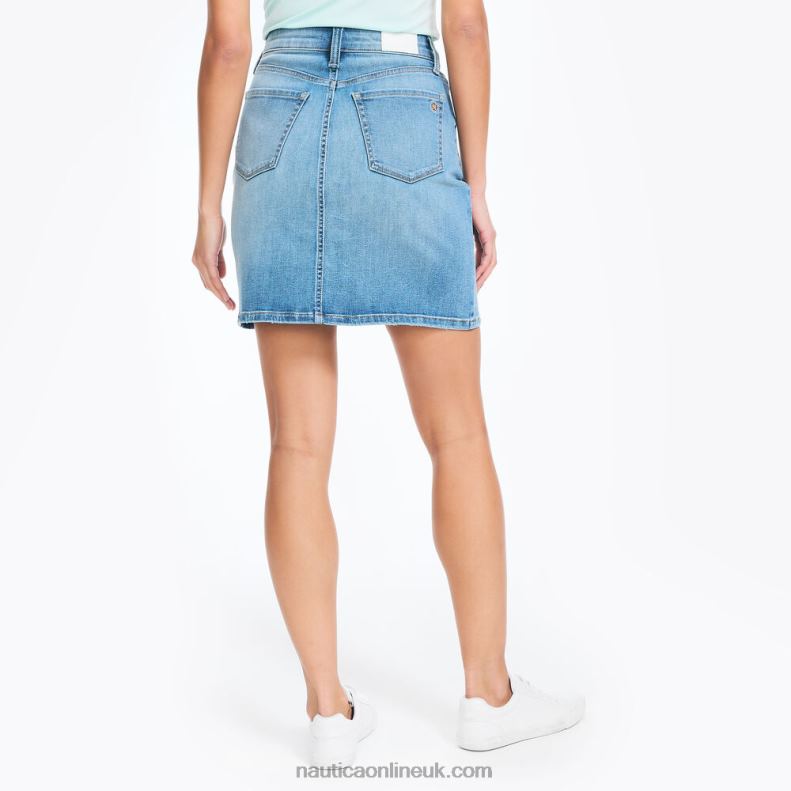 Nautica Jeans Co. True Flex Soft Denim Skirt L6J4L978 Navy Women