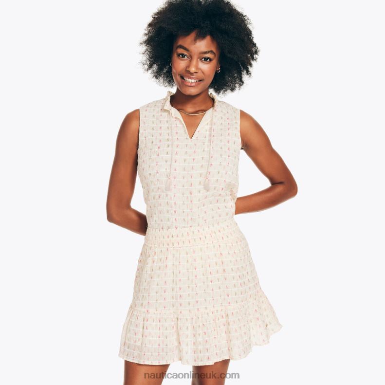 Nautica Printed Tiered Skirt L6J4L989 Almond Women