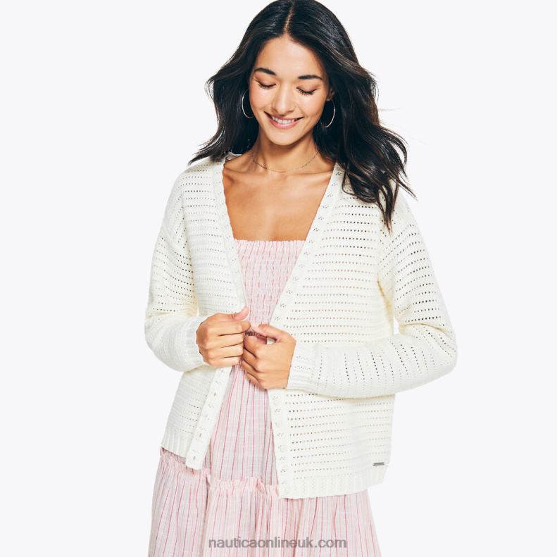 Nautica Crochet Cardigan L6J4L758 Almond Women