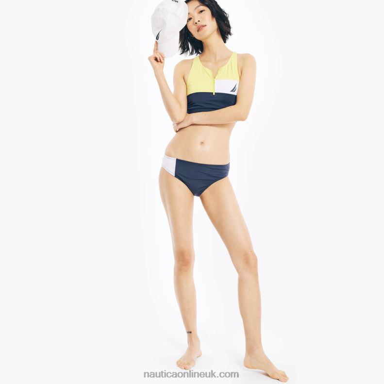 Nautica Colorblock Hipster Swim Brief L6J4L1014 Blazing Yellow Women