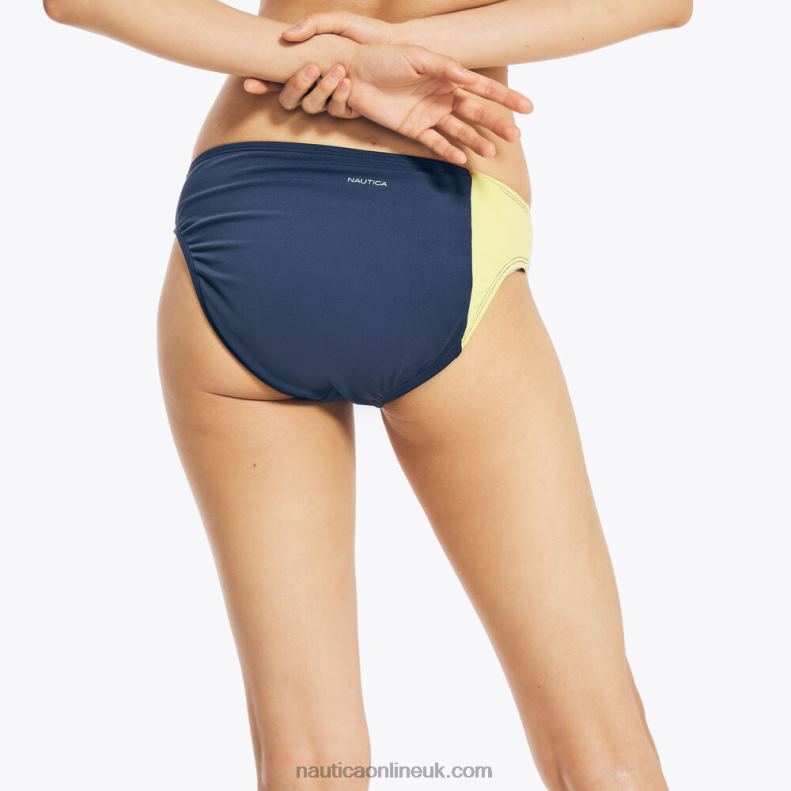 Nautica Colorblock Hipster Swim Brief L6J4L1014 Blazing Yellow Women
