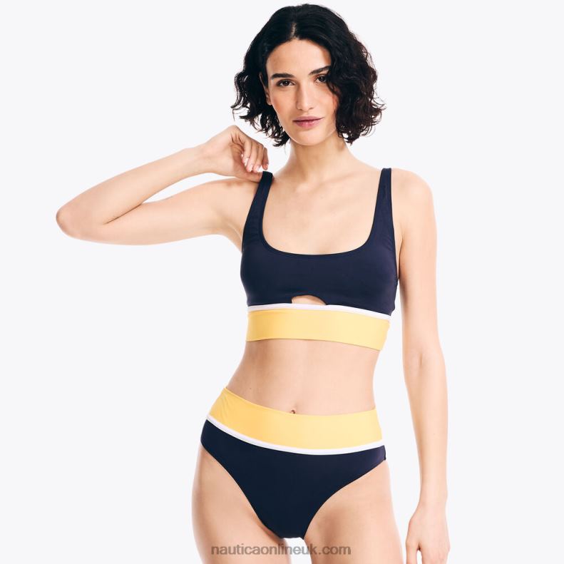 Nautica Colorblock Swim Top L6J4L874 Buoy Yellow Women