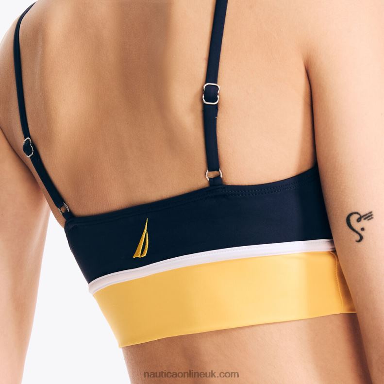 Nautica Colorblock Swim Top L6J4L874 Buoy Yellow Women