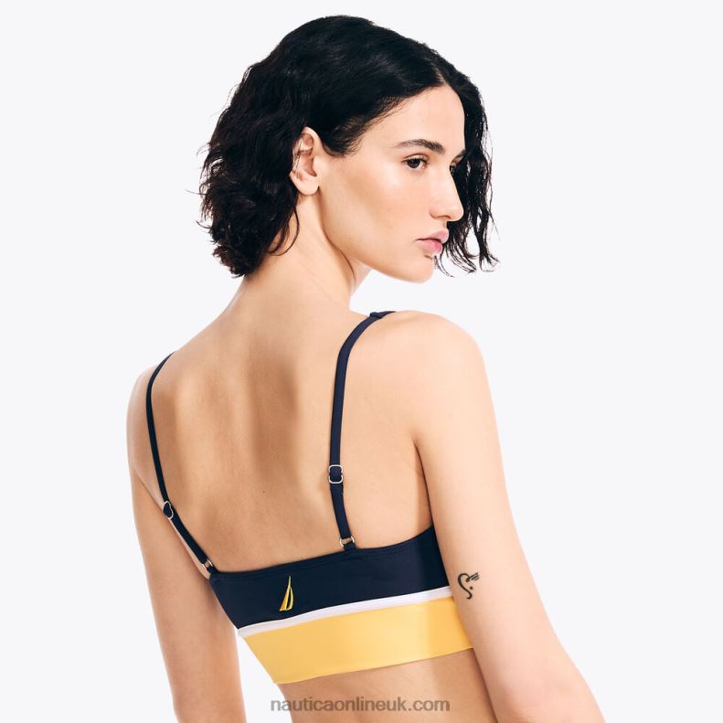 Nautica Colorblock Swim Top L6J4L874 Buoy Yellow Women