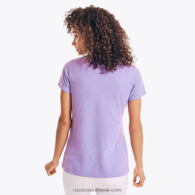 Nautica Embroidered 83 Graphic T-Shirt L6J4L803 Ocean Violet Women