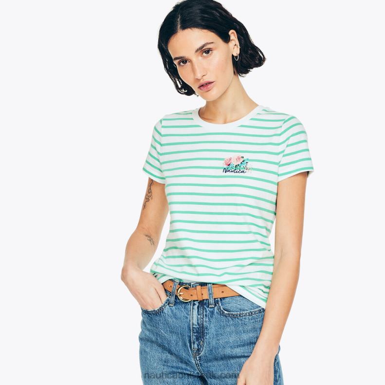 Nautica Sailing Graphic T-Shirt L6J4L868 Bright White Women