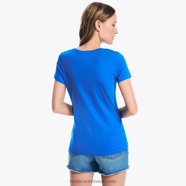 Nautica Solid V-Neck T-Shirt L6J4L739 Star Sapphire Women