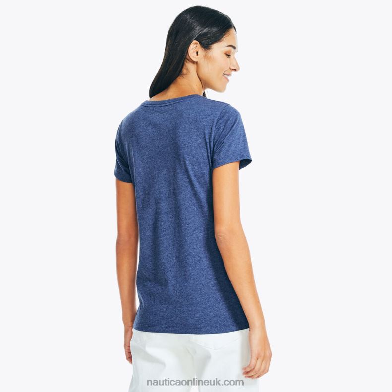 Nautica Sustainably Crafted Beach Days Puff Graphic T-Shirt L6J4L991 Rolling River Wash Women