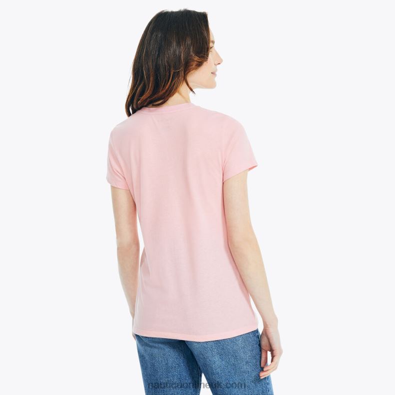 Nautica Sustainably Crafted Embroidered Logo Graphic T-Shirt L6J4L1013 Prism Pink Women