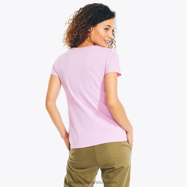 Nautica Sustainably Crafted Floral Logo Graphic T-Shirt L6J4L812 Electric Purple Women