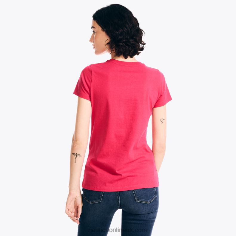 Nautica Sustainably Crafted Foil Logo Graphic T-Shirt L6J4L954 Sailor Red Women