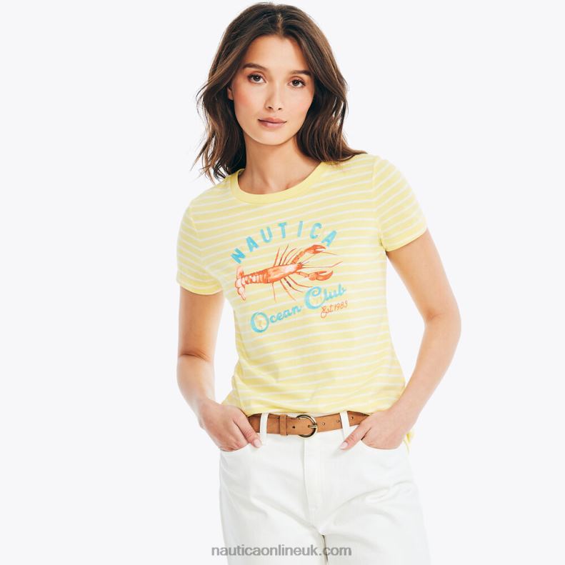 Nautica Sustainably Crafted Ocean Club Graphic T-Shirt L6J4L944 French Vanilla Women