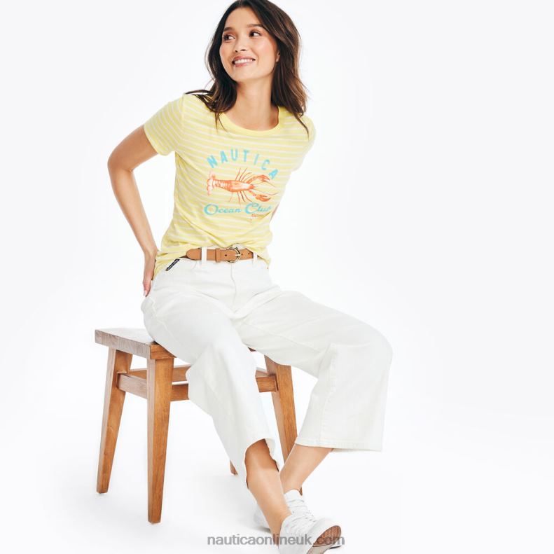 Nautica Sustainably Crafted Ocean Club Graphic T-Shirt L6J4L944 French Vanilla Women