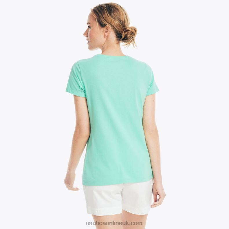 Nautica Sustainably Crafted Sailing Graphic T-Shirt L6J4L806 Mint Spring Women