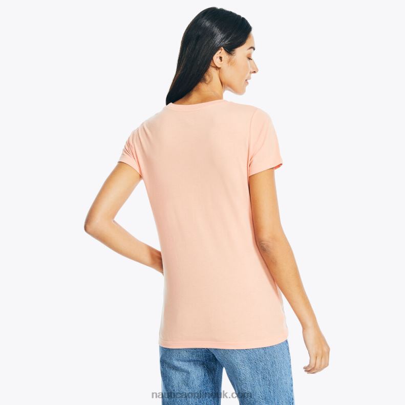 Nautica Sustainably Crafted Sea And Sail Foil Graphic T-Shirt L6J4L987 Sugar Coral Women
