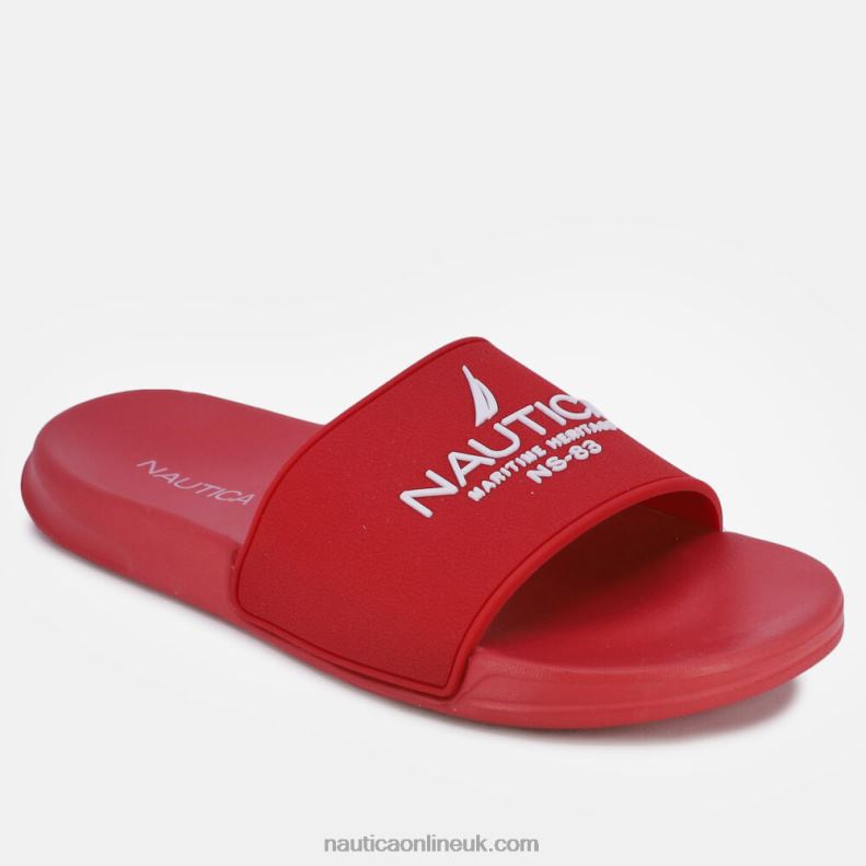 Nautica Ns-83 Logo Slide Sandal L6J4L1047 Nautica Red Women