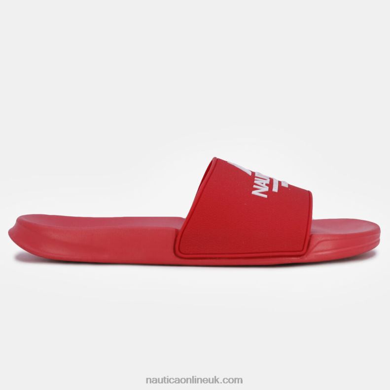 Nautica Ns-83 Logo Slide Sandal L6J4L1047 Nautica Red Women