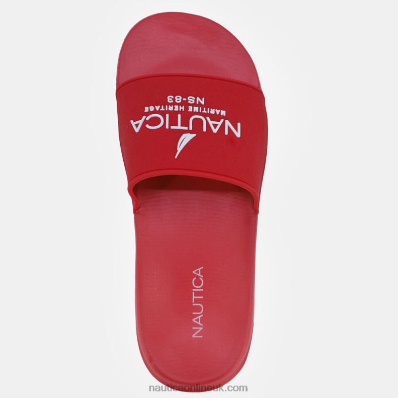Nautica Ns-83 Logo Slide Sandal L6J4L1047 Nautica Red Women